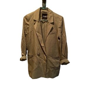 Madewell Caldwell Double Breasted Blazer in Kale Small